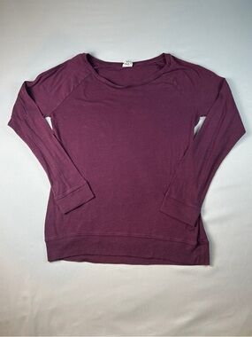 PINK Victoria's Secret Shirt Long Sleeve Scoop Neck Top Plum Purple